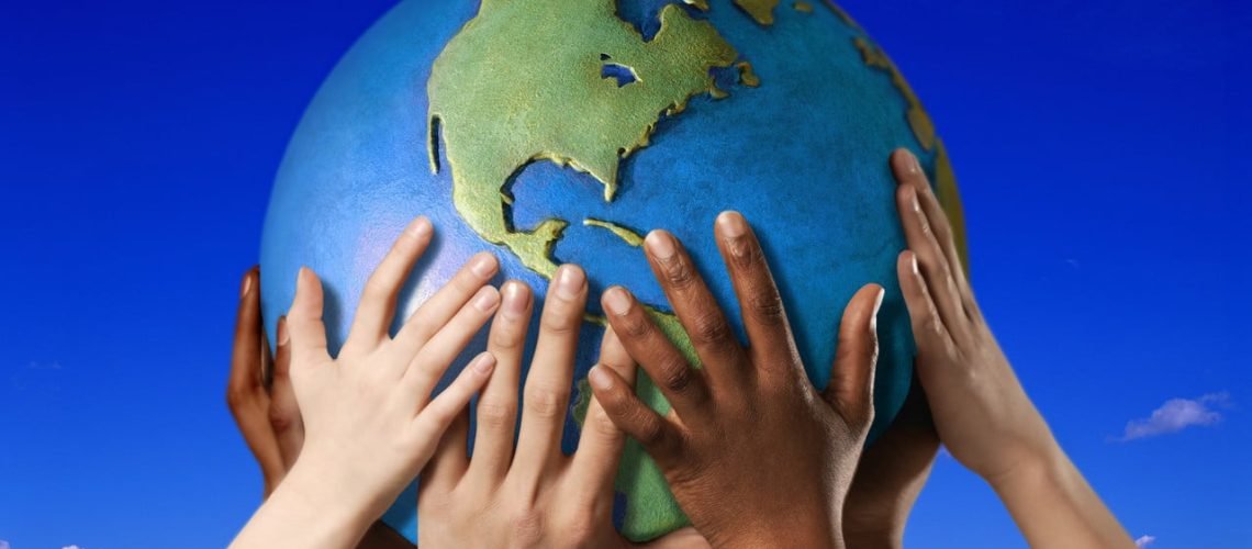 Globe with Hands